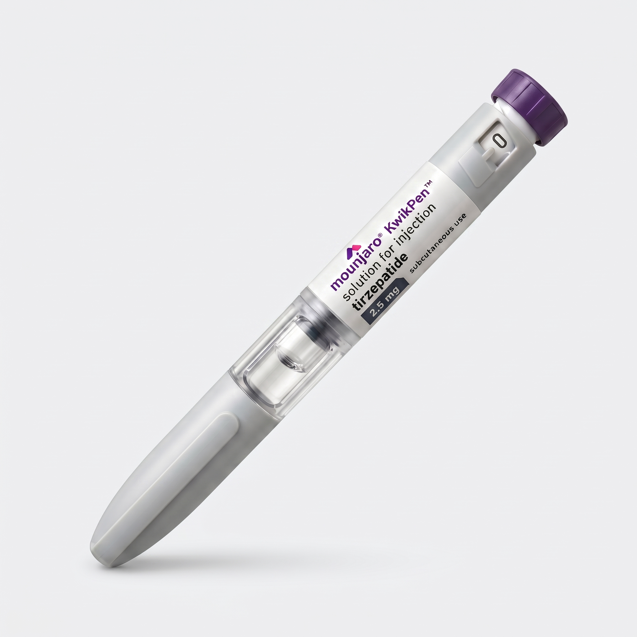 Mounjaro KwikPen (tirzepatide) 2.5mg solution for injection pre-filled pen with purple cap